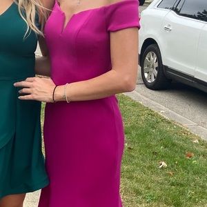 Maxi dress, fuchsia color